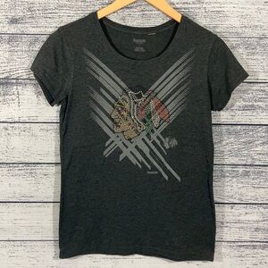 Reebok Chicago Blackhawks Sparkly Short Sleeve Tee